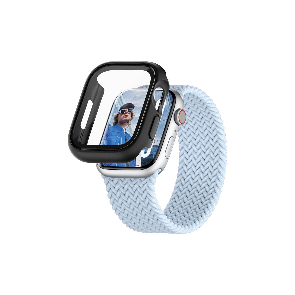 PanzerGlass® Displayschutz Snappie Full Body Schwarz für Apple Watch 45mm PanzerGlass® Displayschutz Snappie Full Body Schwarz für Apple Watch 45mm